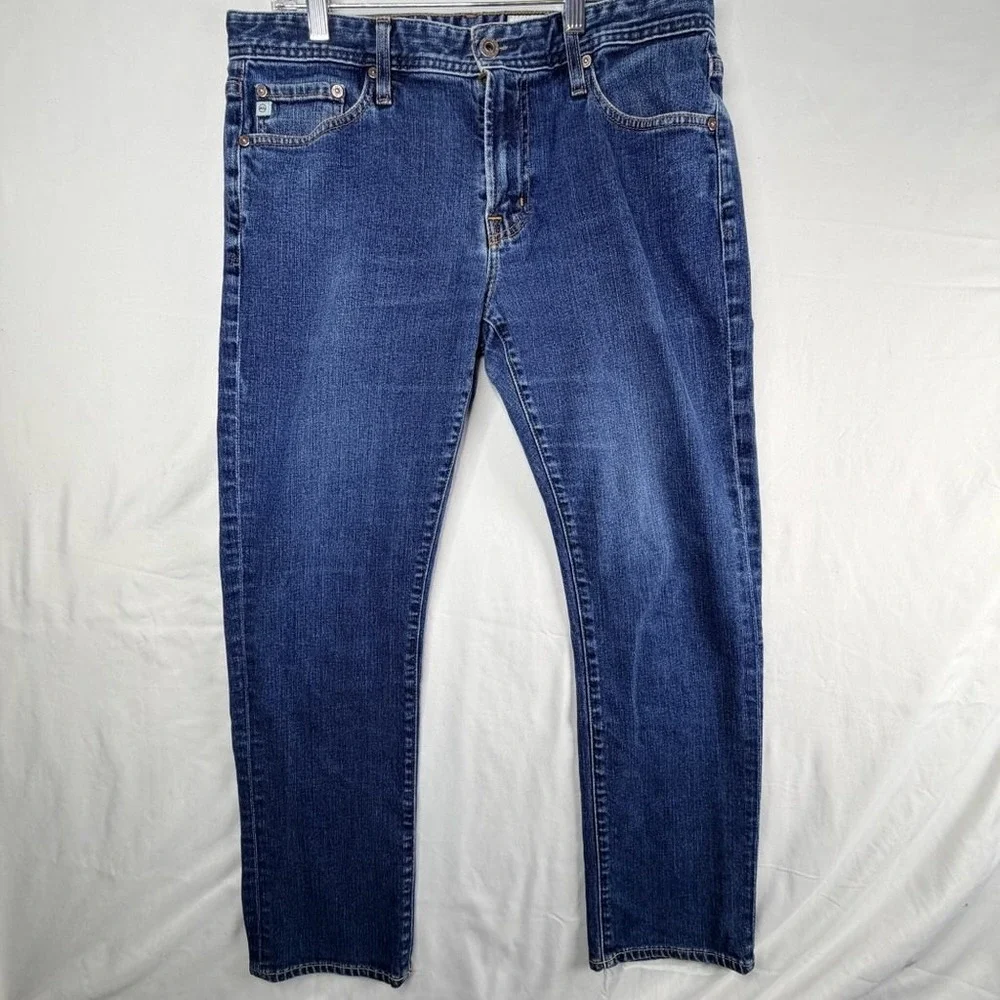 AG Adriano Goldschmied B-Type II Straight Leg Jeans Blue Mens 33x31